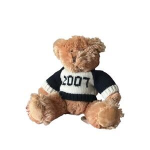 Russ Berrie 2007 Commemorative Teddy Bear NWT - Navy Knit Sweater - Item 37778